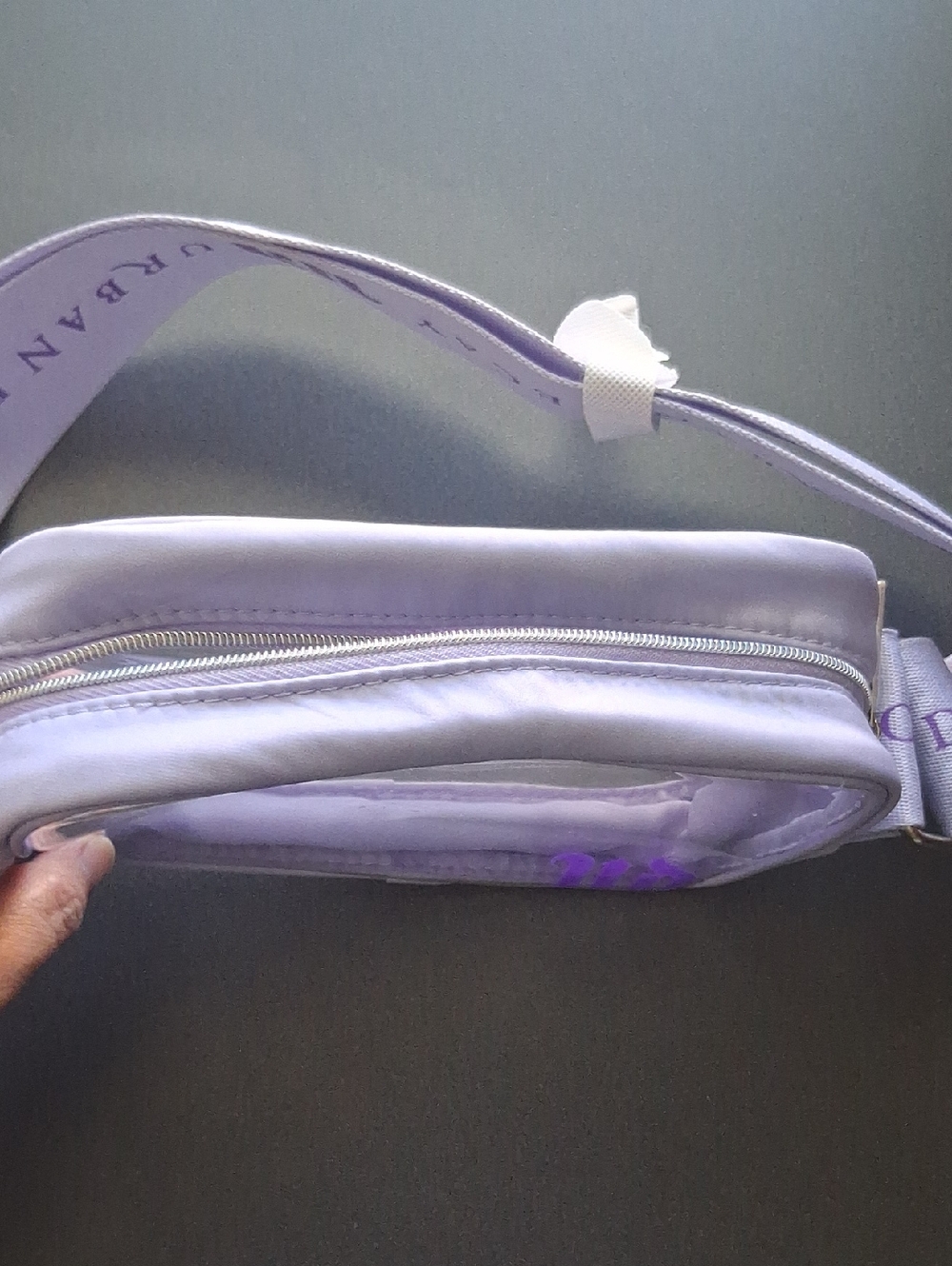 New*Urban Decay Cosmetics Clear Purple Crossbody Adjustable Bag - Picture 4 of 6